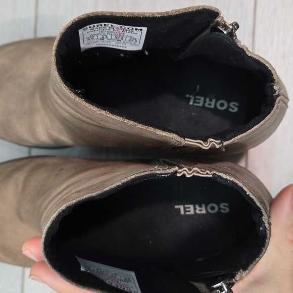 Sorel Women Ankle Leather Joan of Arctic Hidden Boots shoes sz 6.5 - Picture 8 of 13